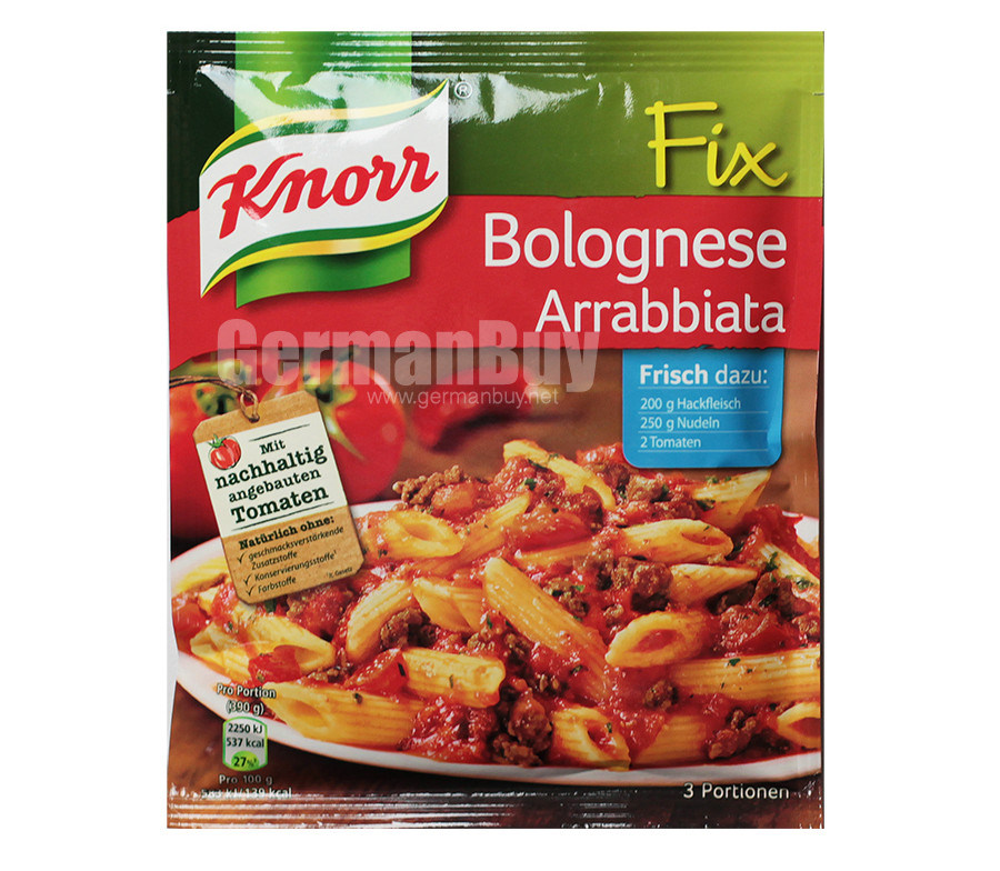 Knorr Fix Bolognese Arrabbiata Mix Buy German