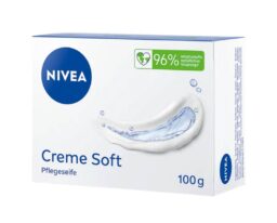 NIVEA Creme Soft Care Soap packaging with 96% natural ingredients