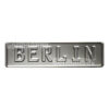 Short German Fun License Plate with Text "BERLIN" (green) from Germany