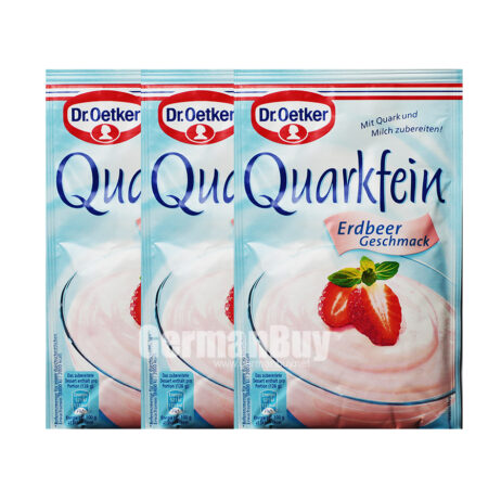 Dr. Oetker Quarkfein Strawberry Flavour (Pack of 3) , Made in Germany