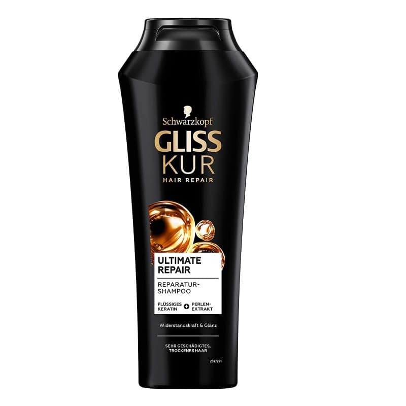 Schwarzkopf Gliss Kur Ultimate Hair Repair Shampoo w/ Liquid Keratin Complex & Pearl Extract 250ml / 8.4 Fluid Ounces | Buy German Online