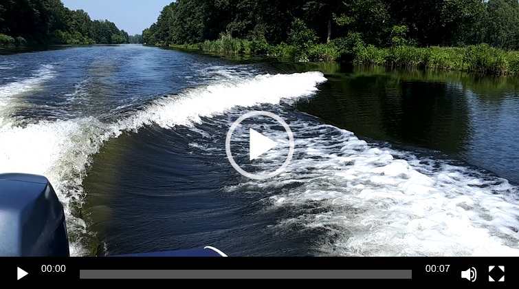 Beautiful summer day: Waterway near Berlin, Germany