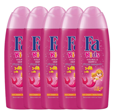 5x Fa Kids Mermaid Shower Gel & Shampoo From Germany