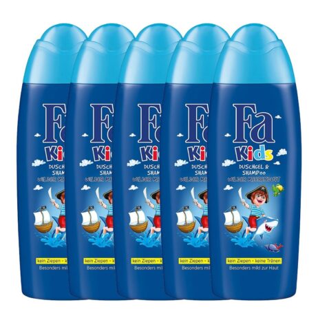 5x Fa Kids Pirate Shower Gel & Shampoo From Germany