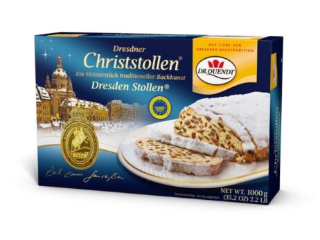 D : Genuine Dresdner Christstollen by Dr. Quendt, a traditional German Christmas stollen