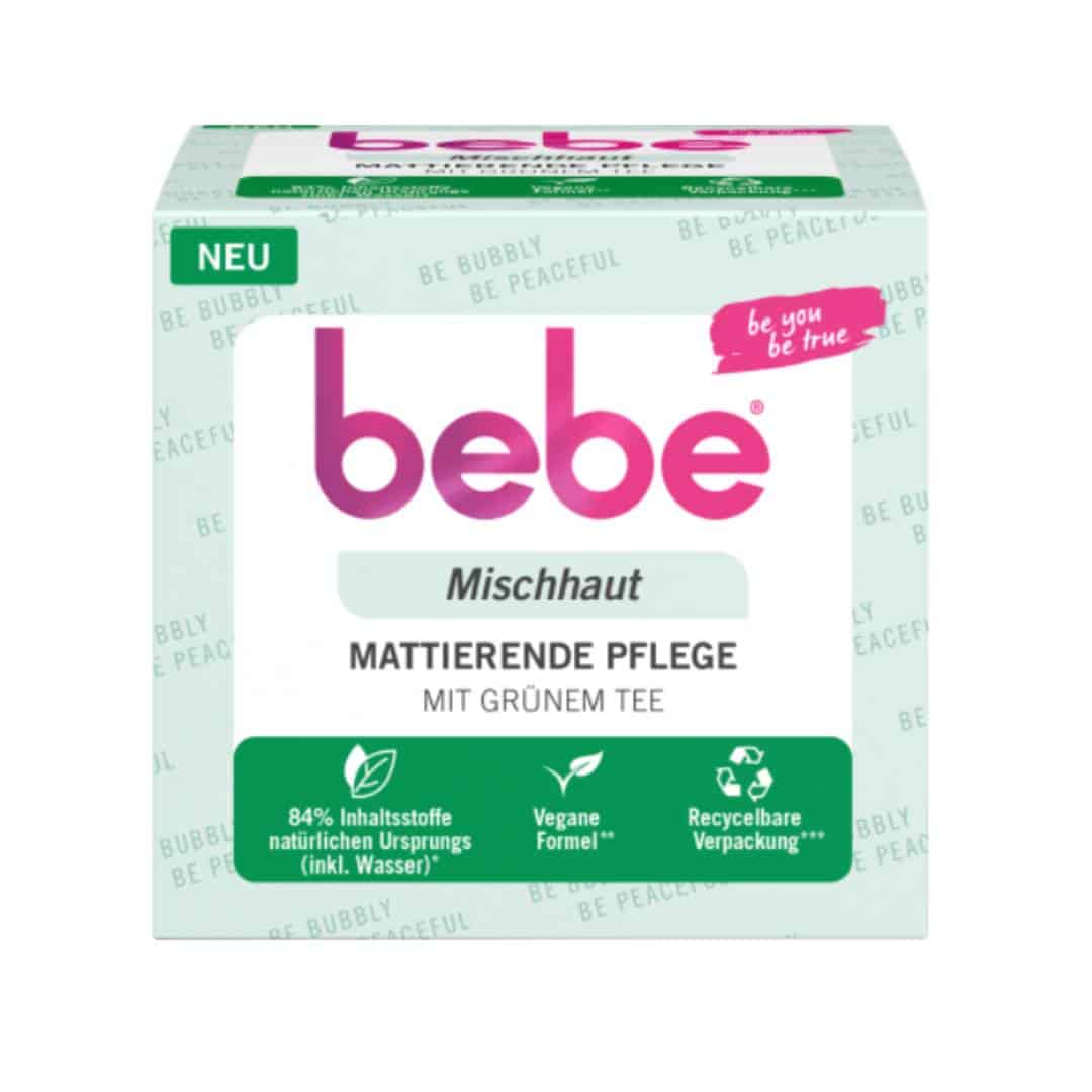 bebe Mattifying Care - Gentle facial cream with green tea for combination  skin