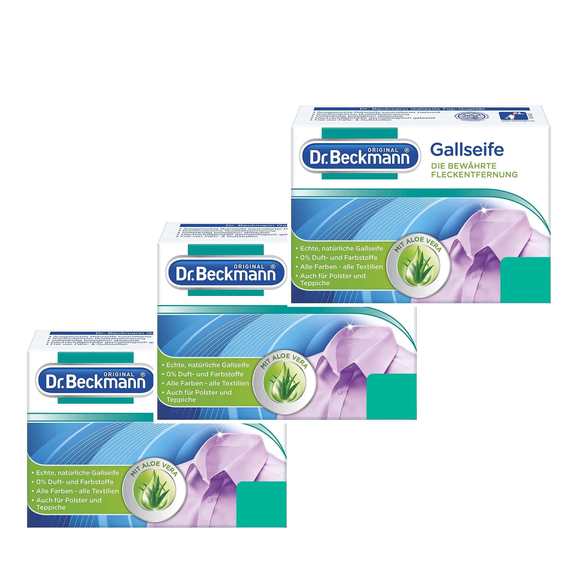 3x Dr. Beckmann Gallseife gall soap bar stain remover from Germany -  100g/3.2oz