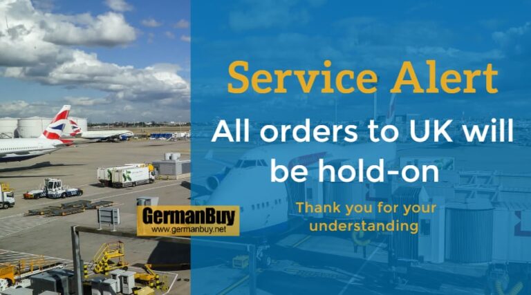 All orders to UK will be hold-on