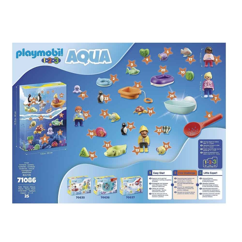 PLAYMOBIL 1.2.3 AQUA Toy Advent Calendar Christmas Countdown 71086