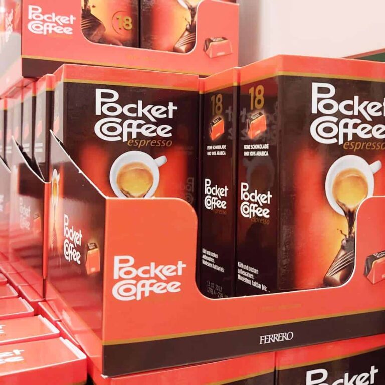Where to buy Ferrero Pocket Coffee, a chocolate praline totally filled with 100% arabica coffee