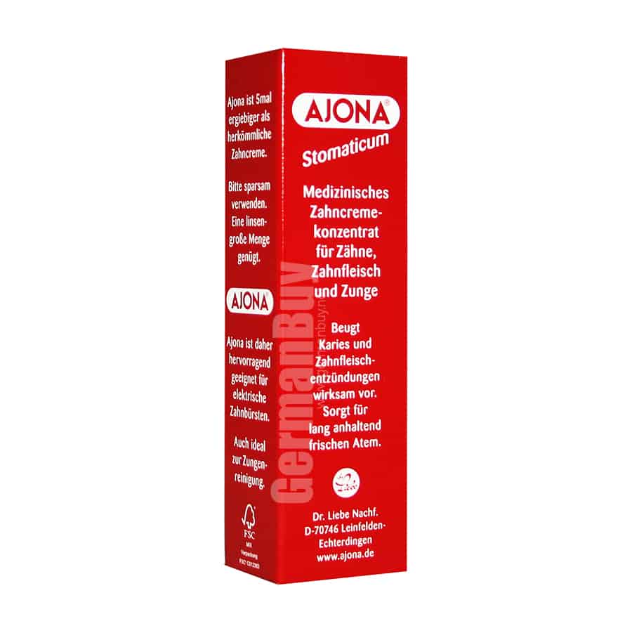Ajona Stomaticum Concentrated Medical Toothpaste – Fluoride-Free Anti-Gingivitis Formula (25ml / 0.84 fl oz)