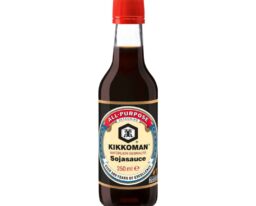 Bottle of Kikkoman Soy Sauce – Naturally Brewed with a rich umami flavor perfect for all kinds of dishes