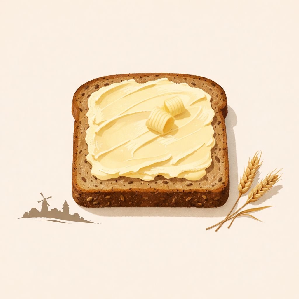 Traditional German Butterbrot reflecting bread culture, thrift, everyday routines, and the cultural meaning of simple bread-and-butter meals.