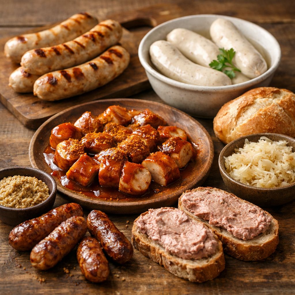 Best German sausages including bratwurst currywurst weisswurst and traditional varieties