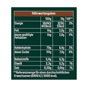 JACOBS 3IN1 CLASSIC Nutritional information