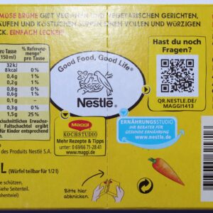 Maggi Clear Vegetable Broth Cubes Backsite
