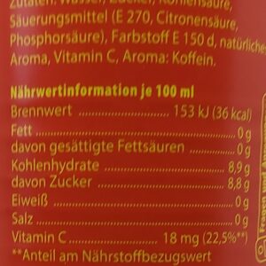Vita Cola ingredients