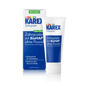 karex childrens fluoride free toothpaste tube