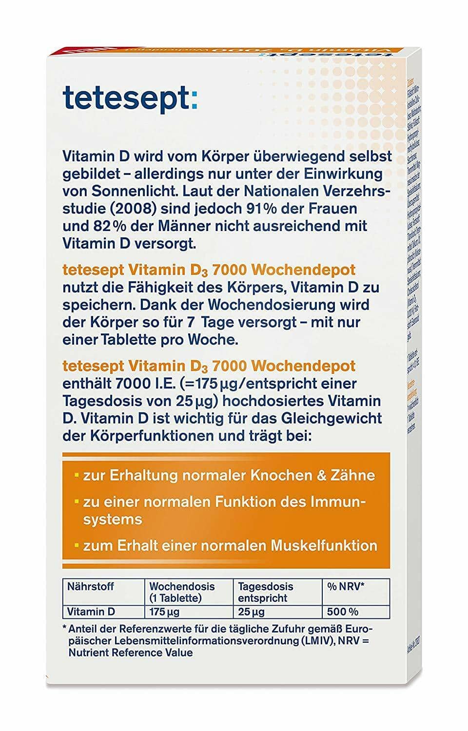 tetesept Vitamin D3 7000 I.E. tablets from Germany _2